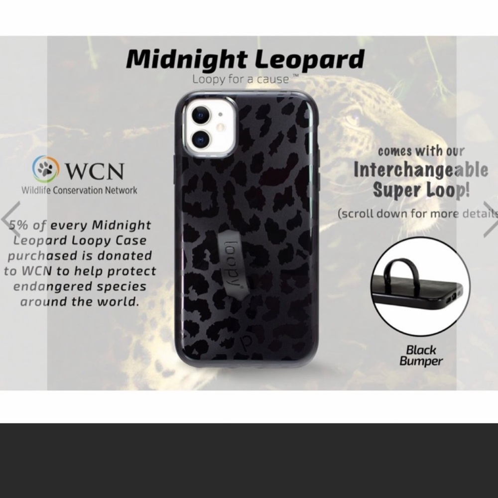 Iphone 11 Midnight Leopard Loopy Case